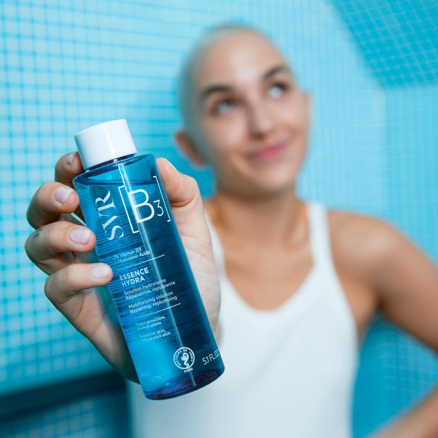 SVR Hydrating Essence B3 Niacinamide Serum blue bottle with white cap, 50 ml on Tampa Home & Garden Store