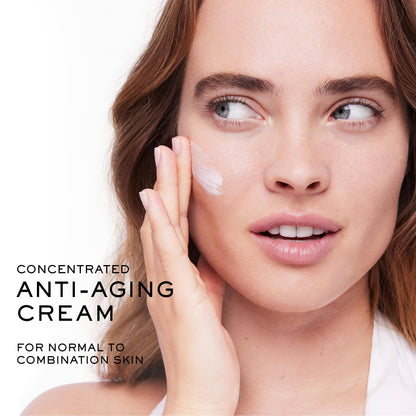 Nuxe Merveliance Lift Firming Day Cream being applied to cheek; white cream texture on Tampa Home & Garden Store