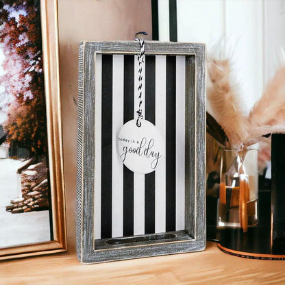 Black and White Farmhouse Wooden Tray Decor