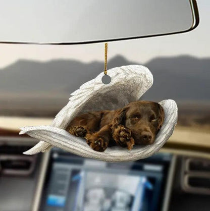 Car Pendant Sleeping Dog Angel Decor Hanging