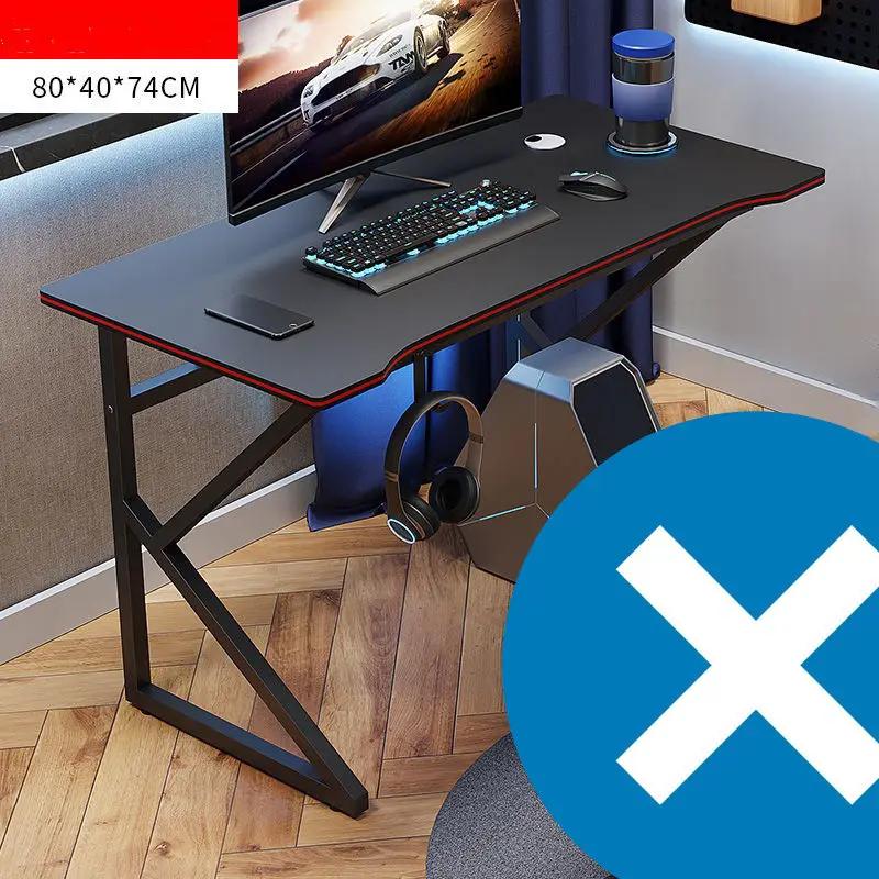 Gaming computer desk by FLIPSTYLEZLLC with black top and red edge on Tampa Home & Garden Store