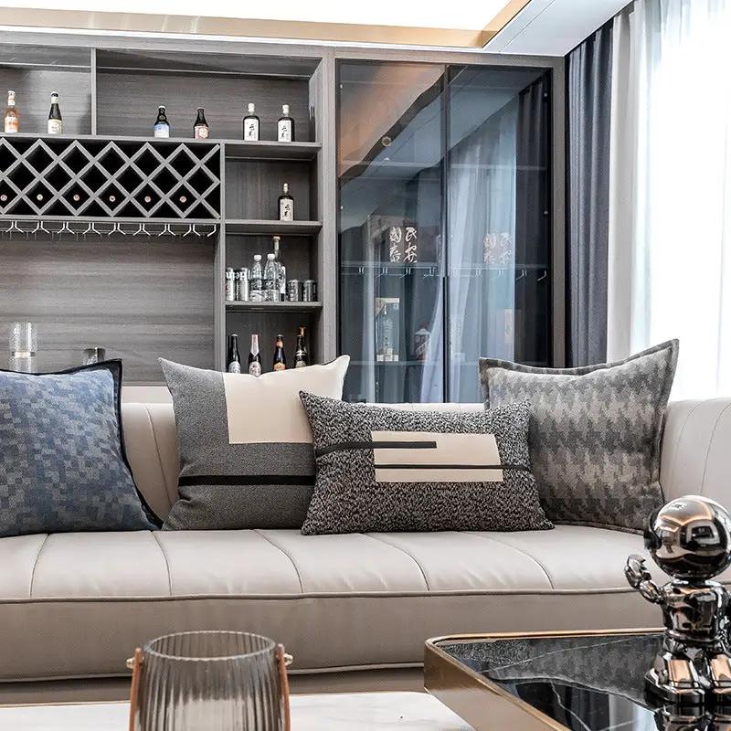 Luxury Pillow Sofa Living Room Cushion Without Core on cream sofa with blue gray cushions on Tampa Home & Garden Store