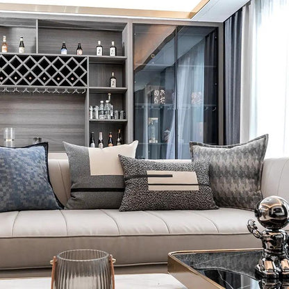 Luxury Pillow Sofa Living Room Cushion Without Core on cream sofa with blue gray cushions on Tampa Home & Garden Store