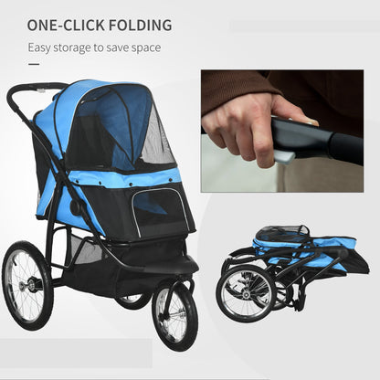 PawHut Pet Stroller for small to medium dogs with mesh foldable design HouseOfZazla on Tampa Home & Garden Store