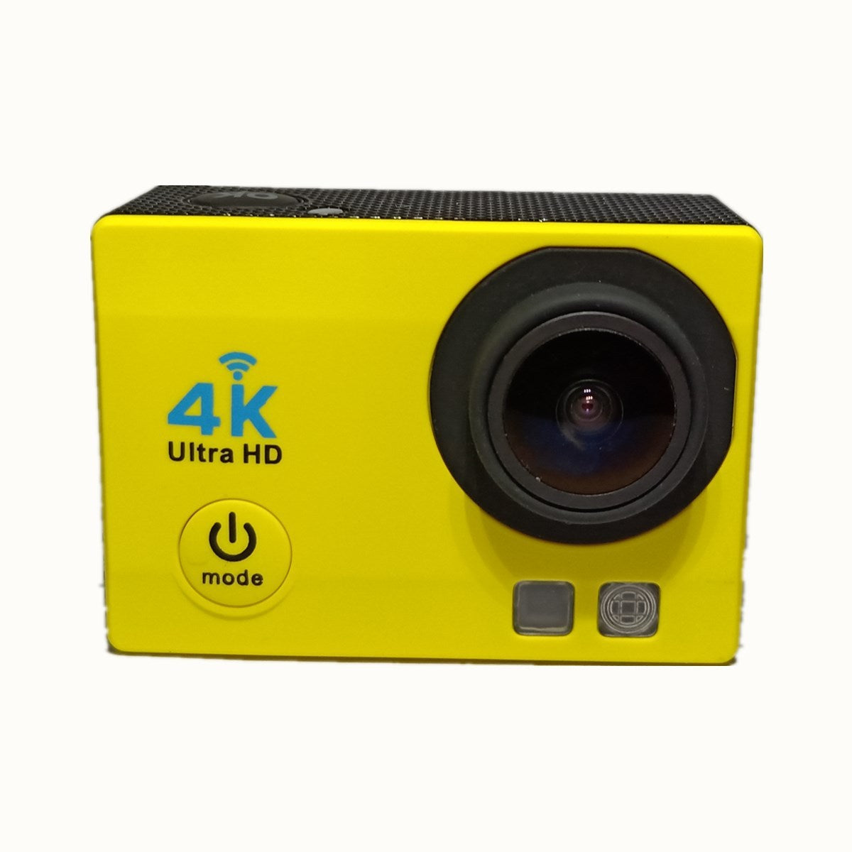 Action camera 4K Ultra HD yellow Sell My Stuff compact sports cam with mode button lens on Tampa Home & Garden Store
