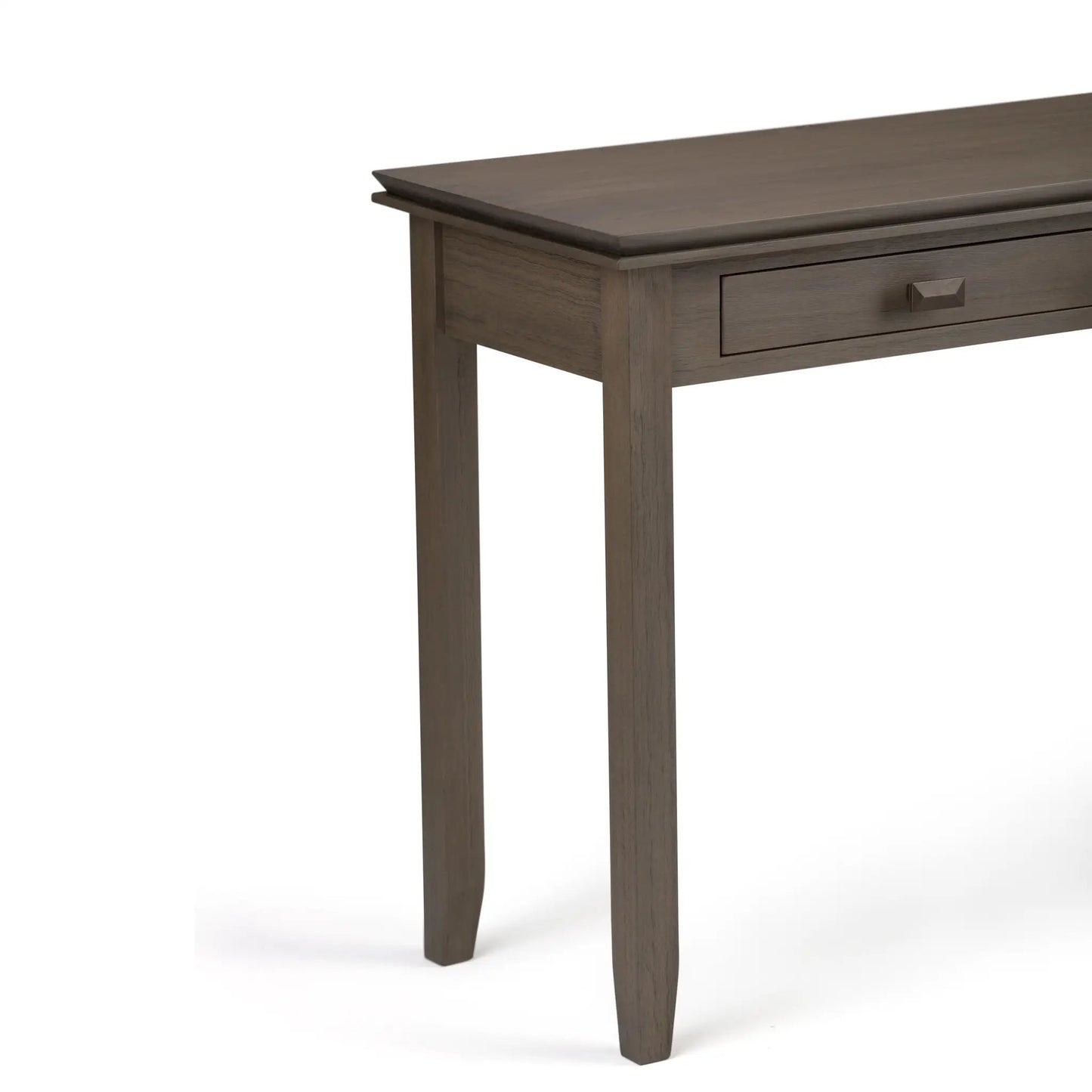 Artisan Handcrafted Console Sofa Table with front drawer and square knob, tapered legs on Tampa Home & Garden Store