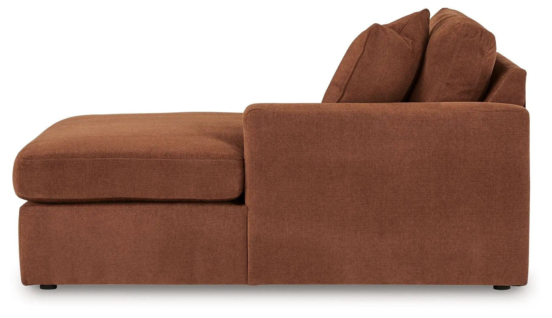 Modmax Sectional Spice stationary sofa by Unique Piece Furniture in burnt orange fabric on Tampa Home & Garden Store