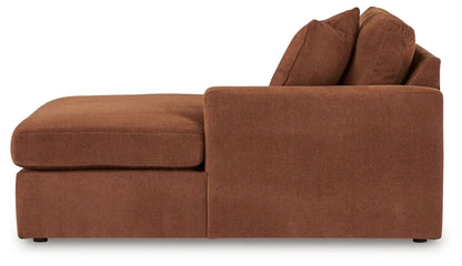 Modmax Sectional Spice stationary sofa by Unique Piece Furniture in burnt orange fabric on Tampa Home & Garden Store