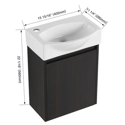Modern Bathroom Vanity with Ceramic Basin Sink