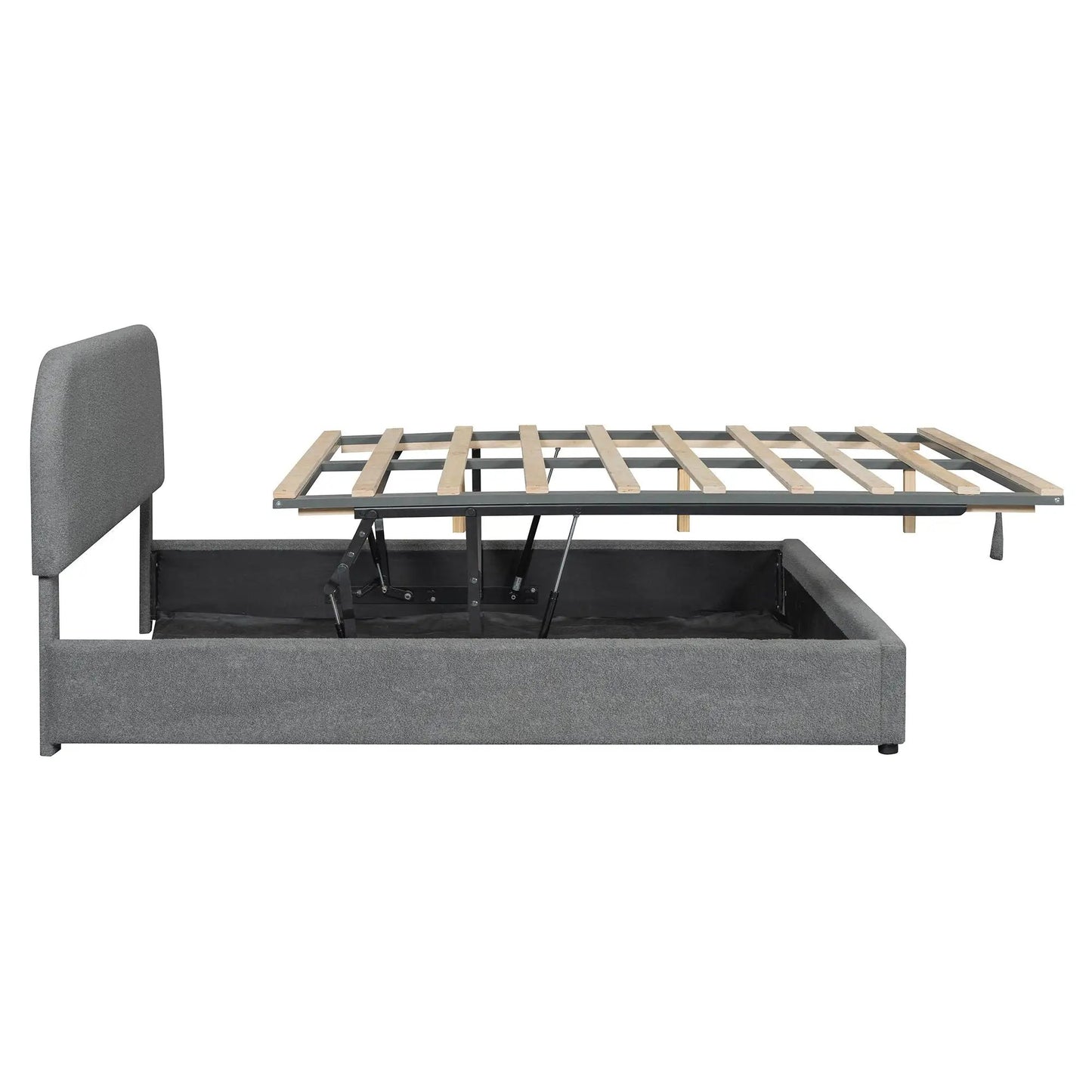Upholstered Platform Bed With Hydraulic Storage