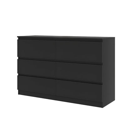 6 Drawer Dresser by HouseOfZazla in matte black with concealed handles on Tampa Home & Garden Store