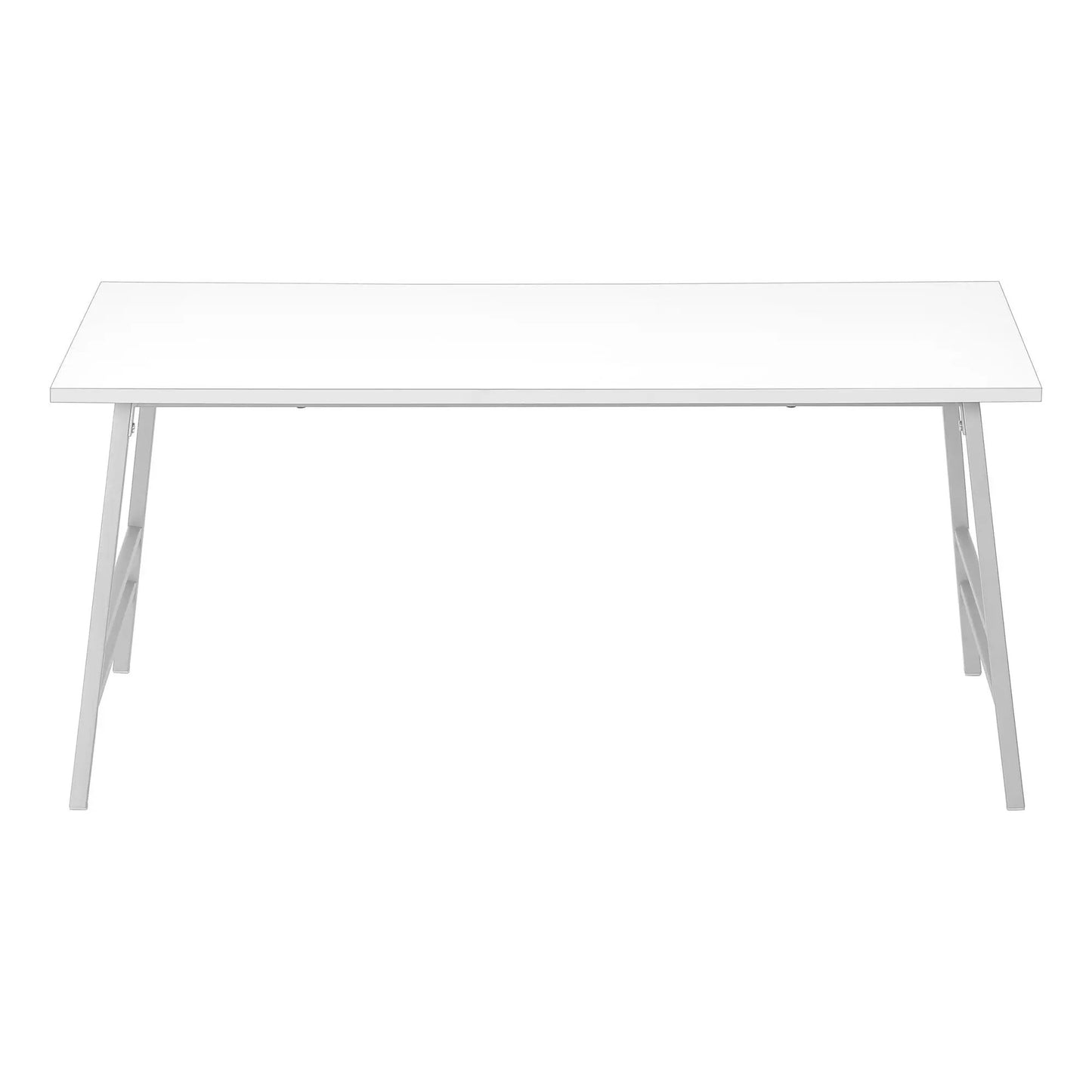 Coffee table rectangular white top with metal legs by Unique Piece Furniture on Tampa Home & Garden Store