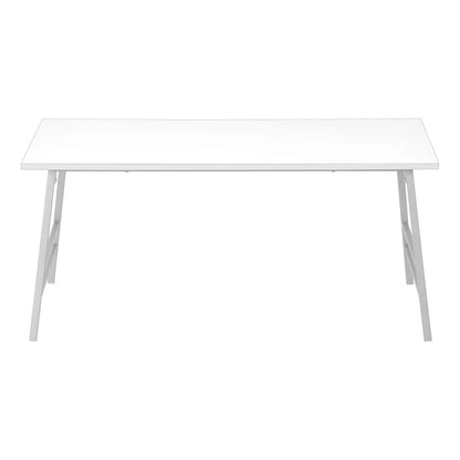 Coffee table rectangular white top with metal legs by Unique Piece Furniture on Tampa Home & Garden Store