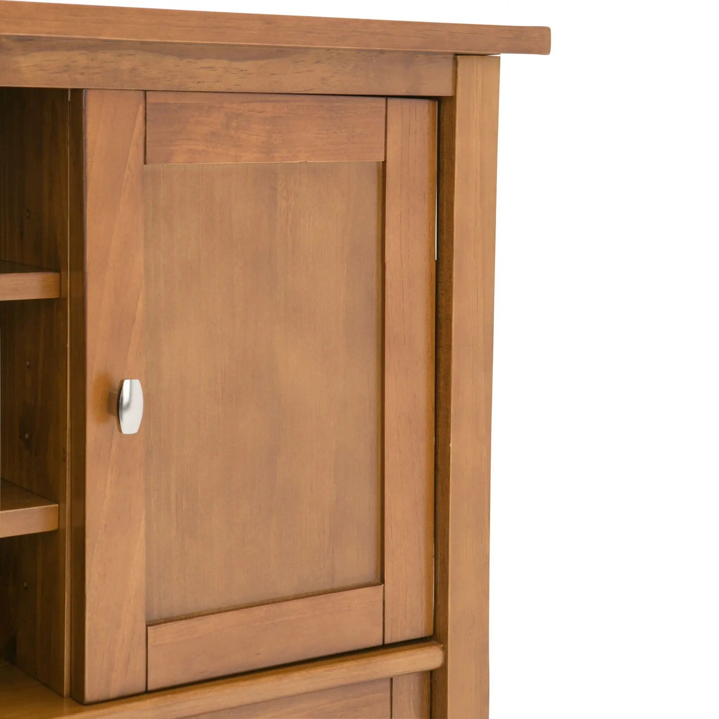 TV media stand Warm Shaker in warm wood finish with silver knob door by Unique Piece Furniture on Tampa Home & Garden Store