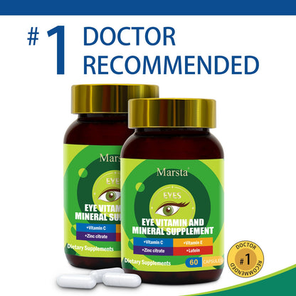 Perfecsy Eye Vitamin And Mineral Supplements two bottles with green label 60 capsules on Tampa Home & Garden Store