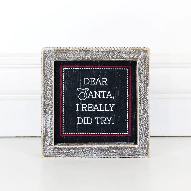 Chalkboard Wood Christmas Sign for Holiday Decor