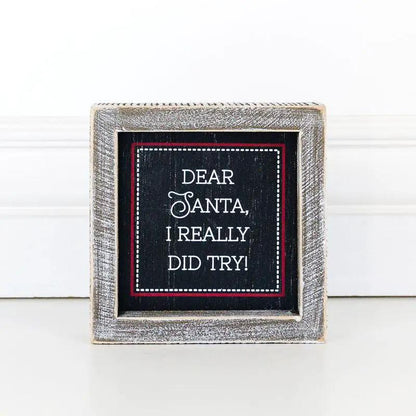 Chalkboard Wood Christmas Sign for Holiday Decor