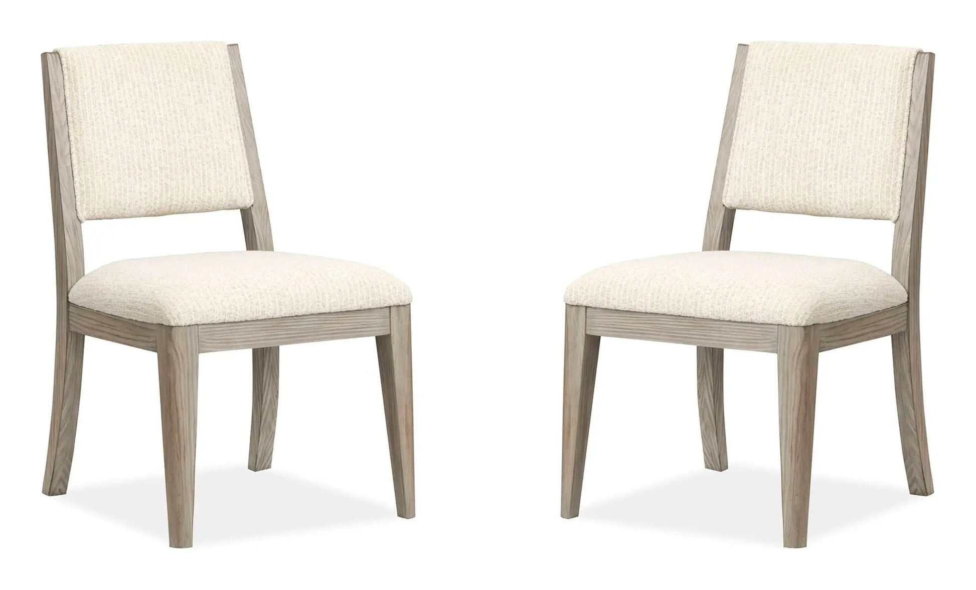 Braelyn Upholstered Side Chair set of 2 in Dorian Gray beige fabric with light wood frame on Tampa Home & Garden Store
