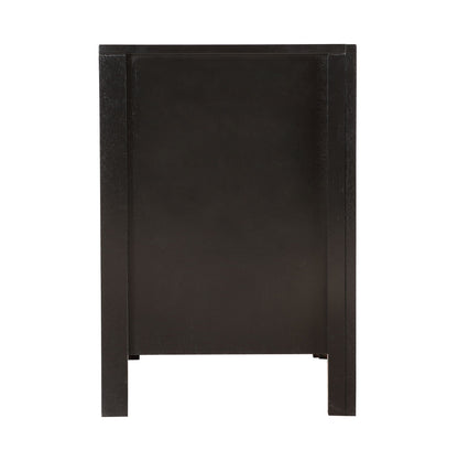 Charming Nightstand With Drawers black wood finish accent nightstand with storage on Tampa Home & Garden Store