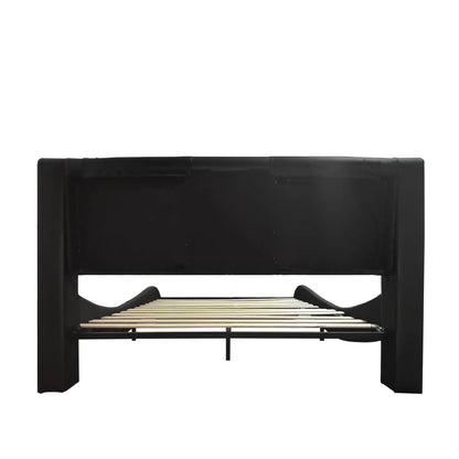Platform Bed Frame With LED Lighting and Massage