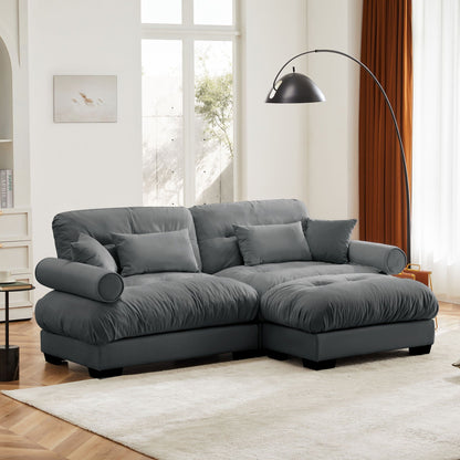 Oversized Modular Sofa with Movable Ottoman