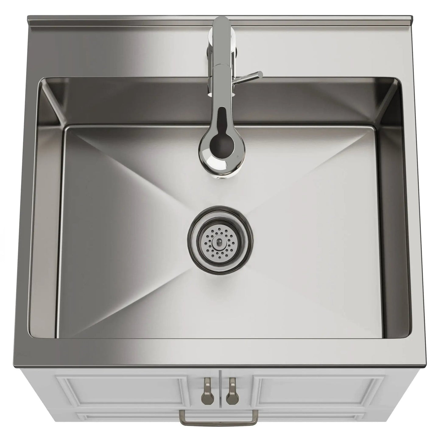 Cardinal laundry cabinet with faucet and sink, white wood vanity by Unique Piece Furniture on Tampa Home & Garden Store