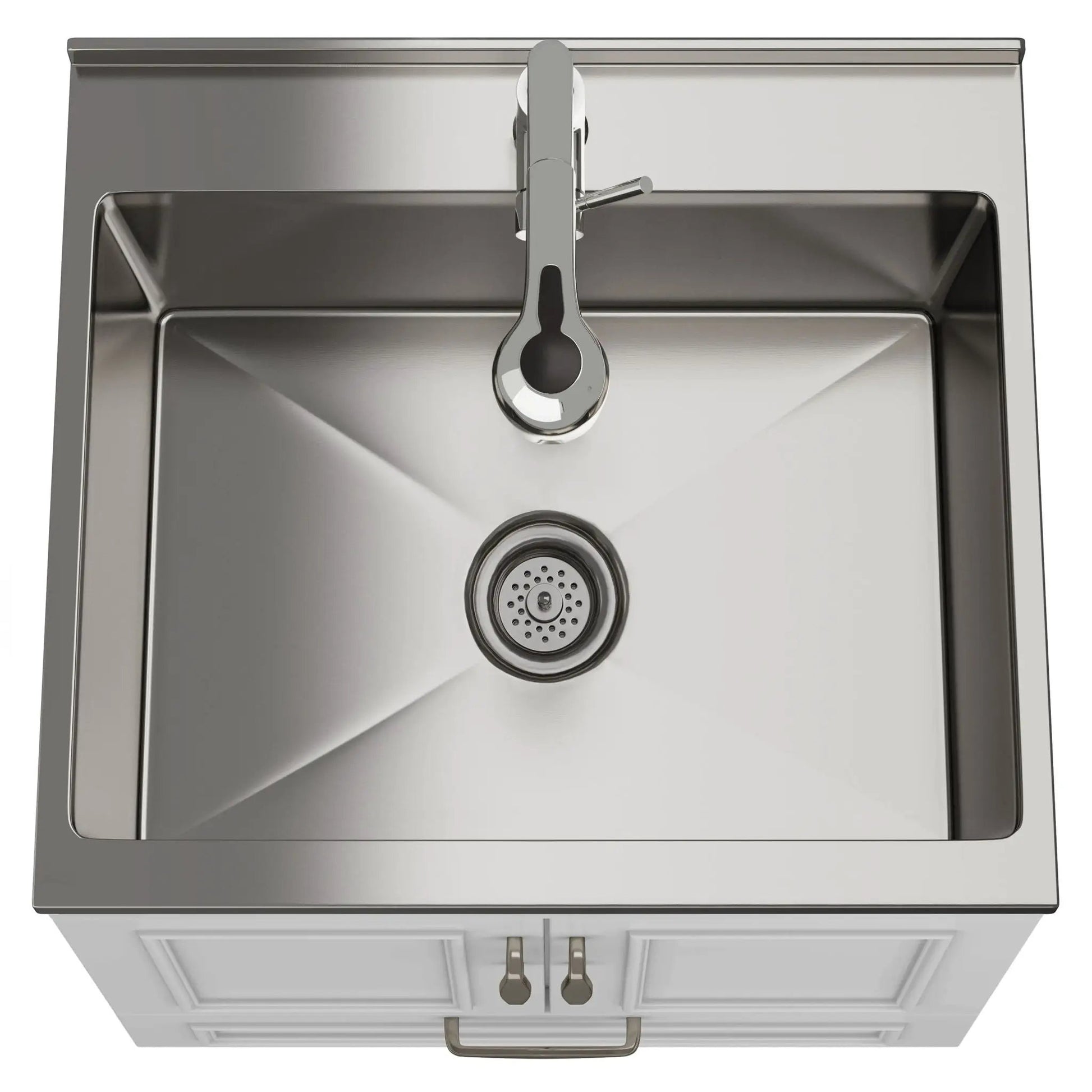 Cardinal laundry cabinet with faucet and sink, white wood vanity by Unique Piece Furniture on Tampa Home & Garden Store