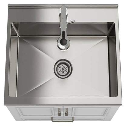 Cardinal laundry cabinet with faucet and sink, white wood vanity by Unique Piece Furniture on Tampa Home & Garden Store