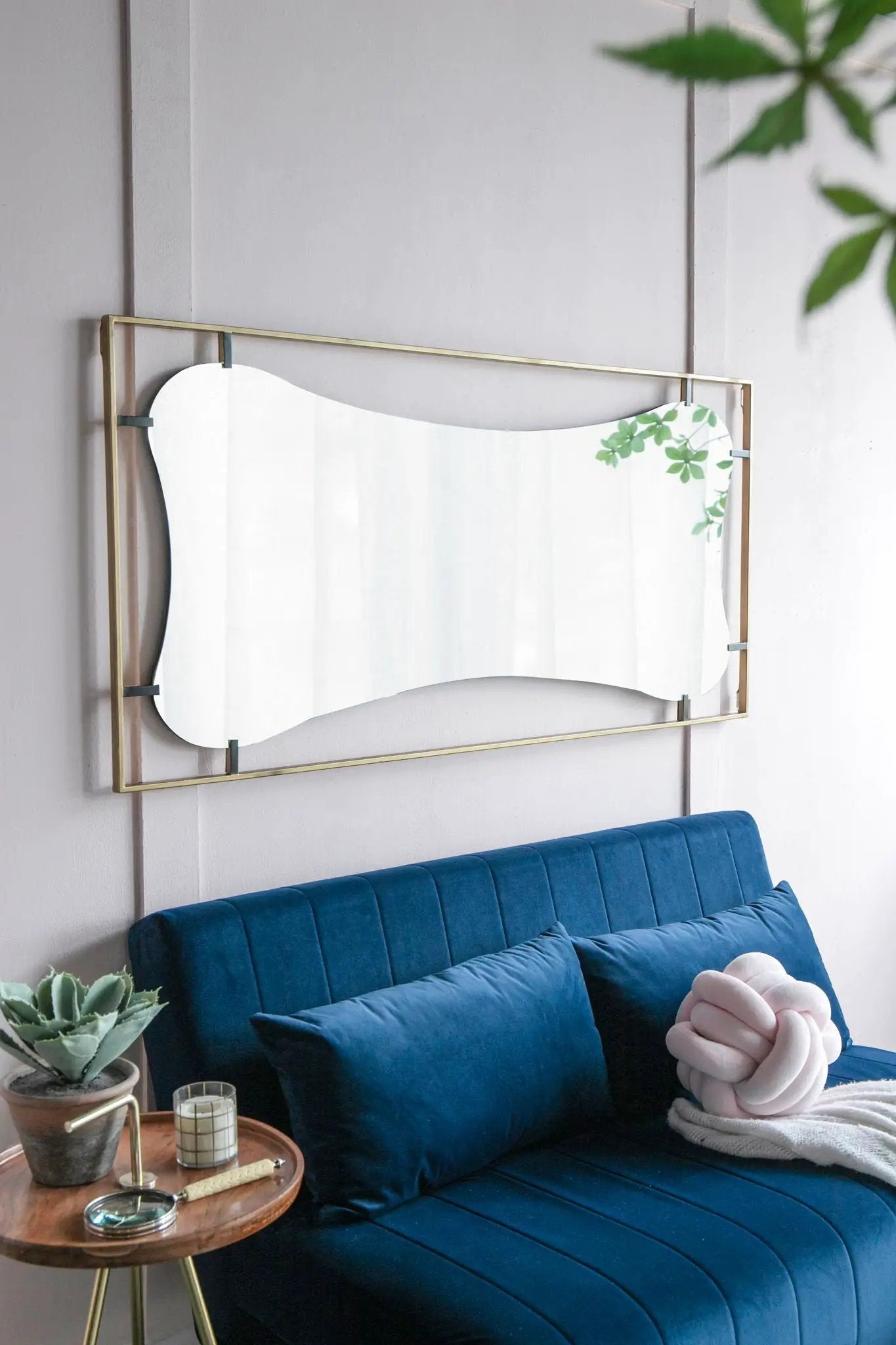 Poppy Mirror With Metal Frame Design Bathroom