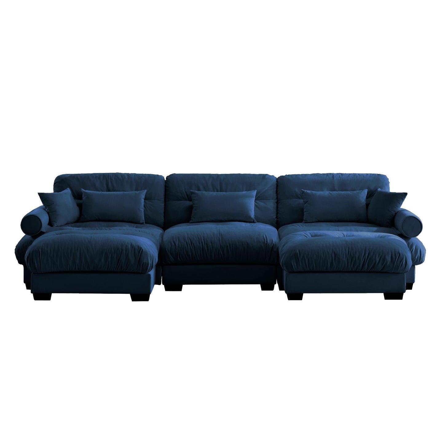 Oversized Modular Sofa with Movable Ottoman