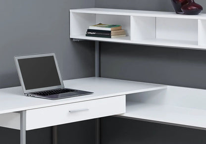 Corner desk white finish, L-shaped with storage by Unique Piece Furniture on Tampa Home & Garden Store