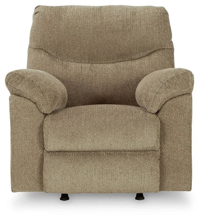 Alphons Rocker Recliner in tan textured upholstery by Unique Piece Furniture on Tampa Home & Garden Store