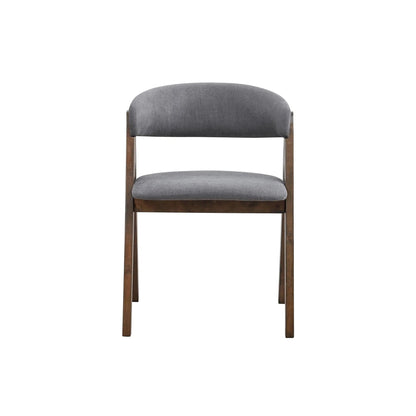Keiki Side Chair Set of 2 in Gray Fabric