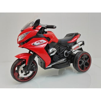 Kids' 12V electric motorcycle red UpTrend Deals with light-up training wheels on Tampa Home & Garden Store