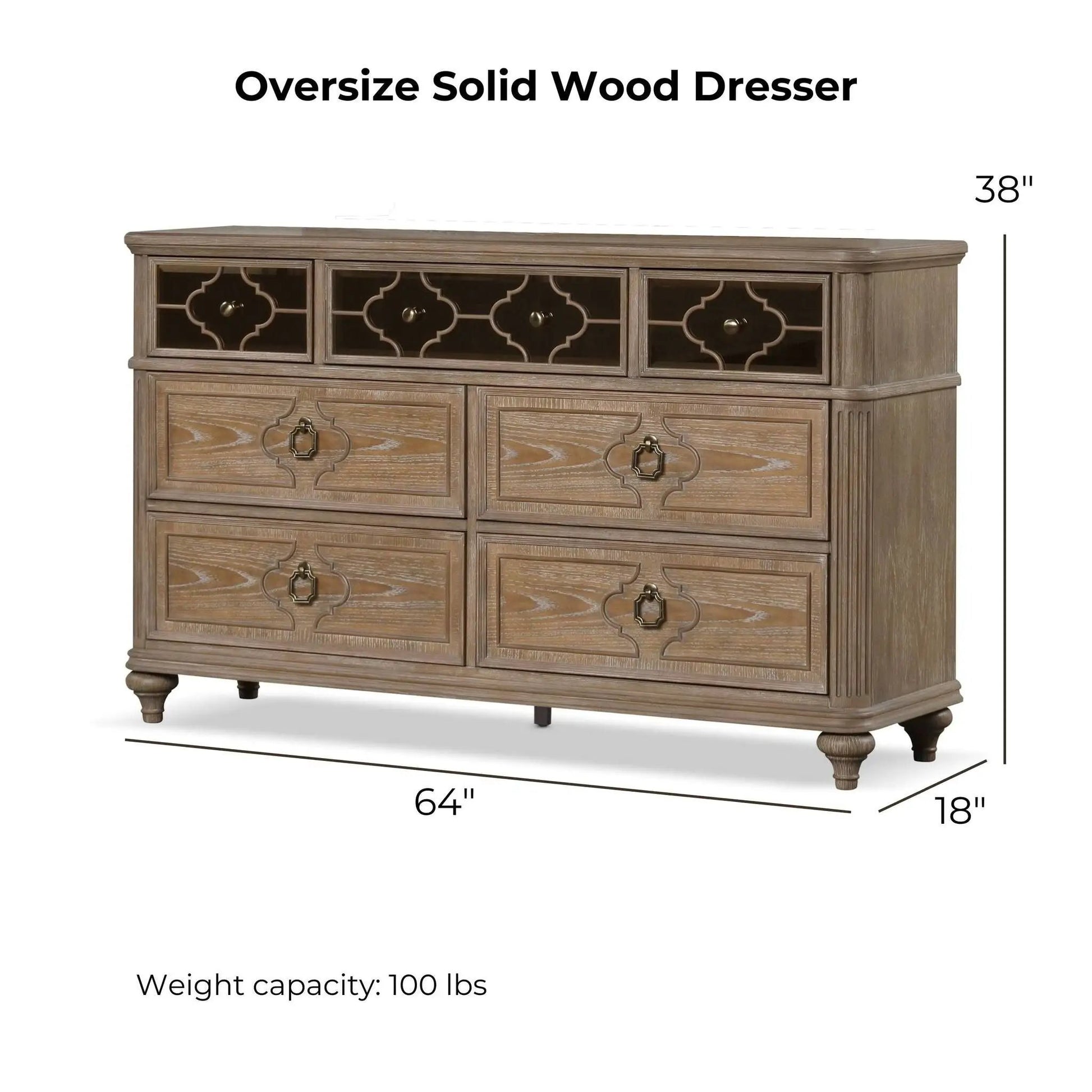 Dresser oak rustic solid wood with dovetail drawers and metal hardware Unique Piece Furniture on Tampa Home & Garden Store