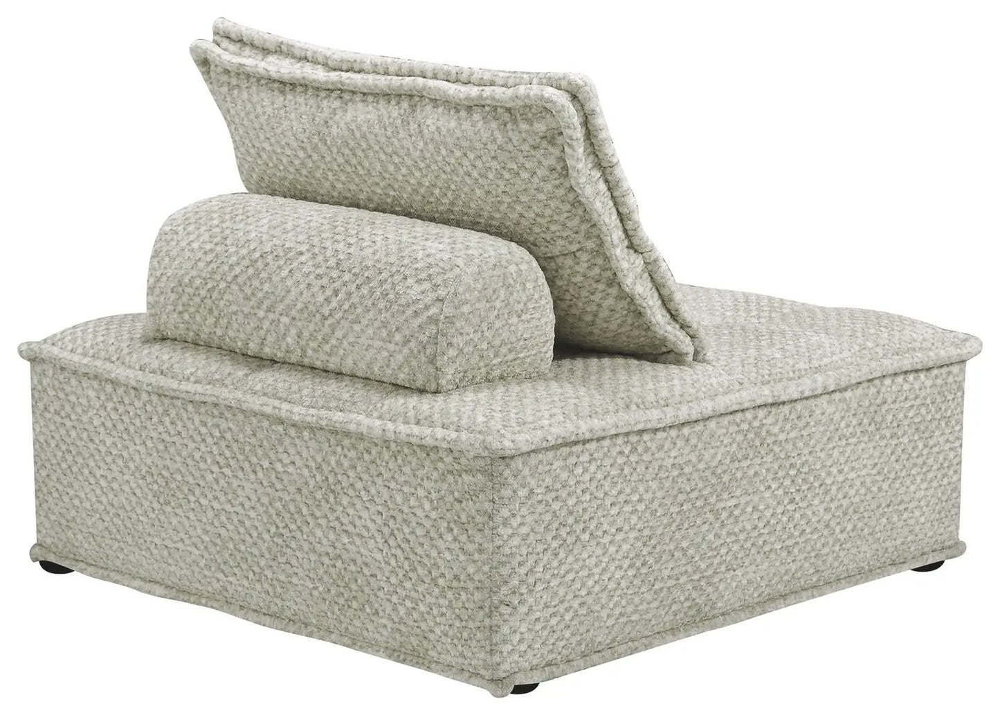 Bales Sectional stationary beige boucle with back cushion by Unique Piece Furniture on Tampa Home & Garden Store