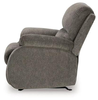Scranto Rocker Recliner gray textured fabric with cushioned arms by Unique Piece Furniture on Tampa Home & Garden Store