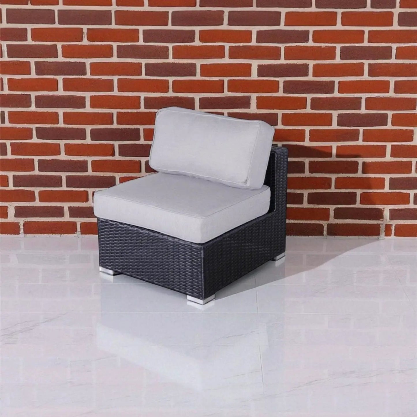 Minnesota Armless Patio Chairs Pair Set of 2