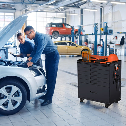 Heavy Duty Rolling Tool Cabinet with Lockable Drawers black by HouseOfZazla storage cabinet on Tampa Home & Garden Store