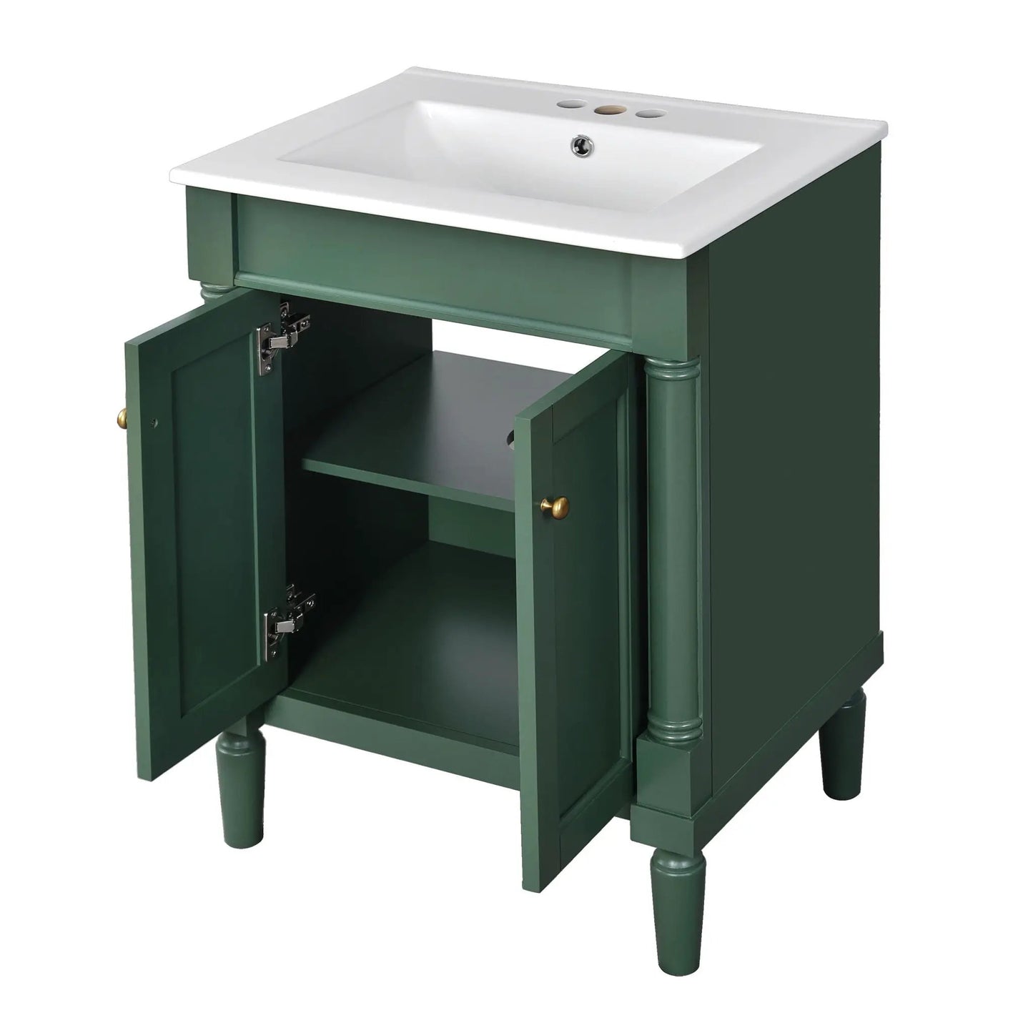 Bathroom Vanity with Top Sink and Dual Storage