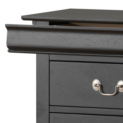 Traditional style lingerie chest in dark gray with English dovetail drawers and metal hardware on Tampa Home & Garden Store