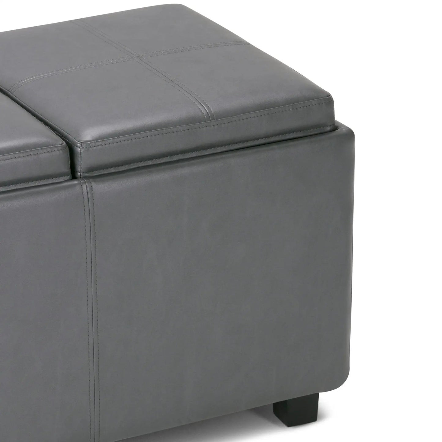 Avalon Upholstered Storage Ottoman With Trays