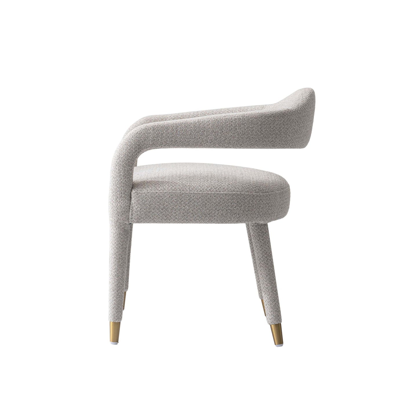 Aspen Solid Wood Mid Century Tweed Armchair