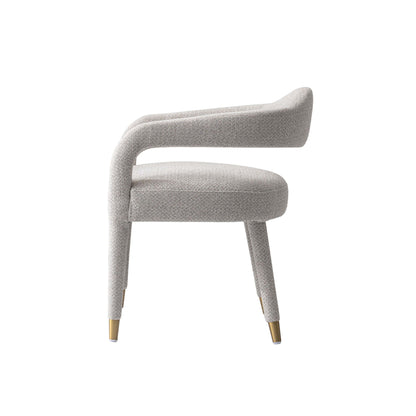 Aspen Solid Wood Mid Century Tweed Armchair