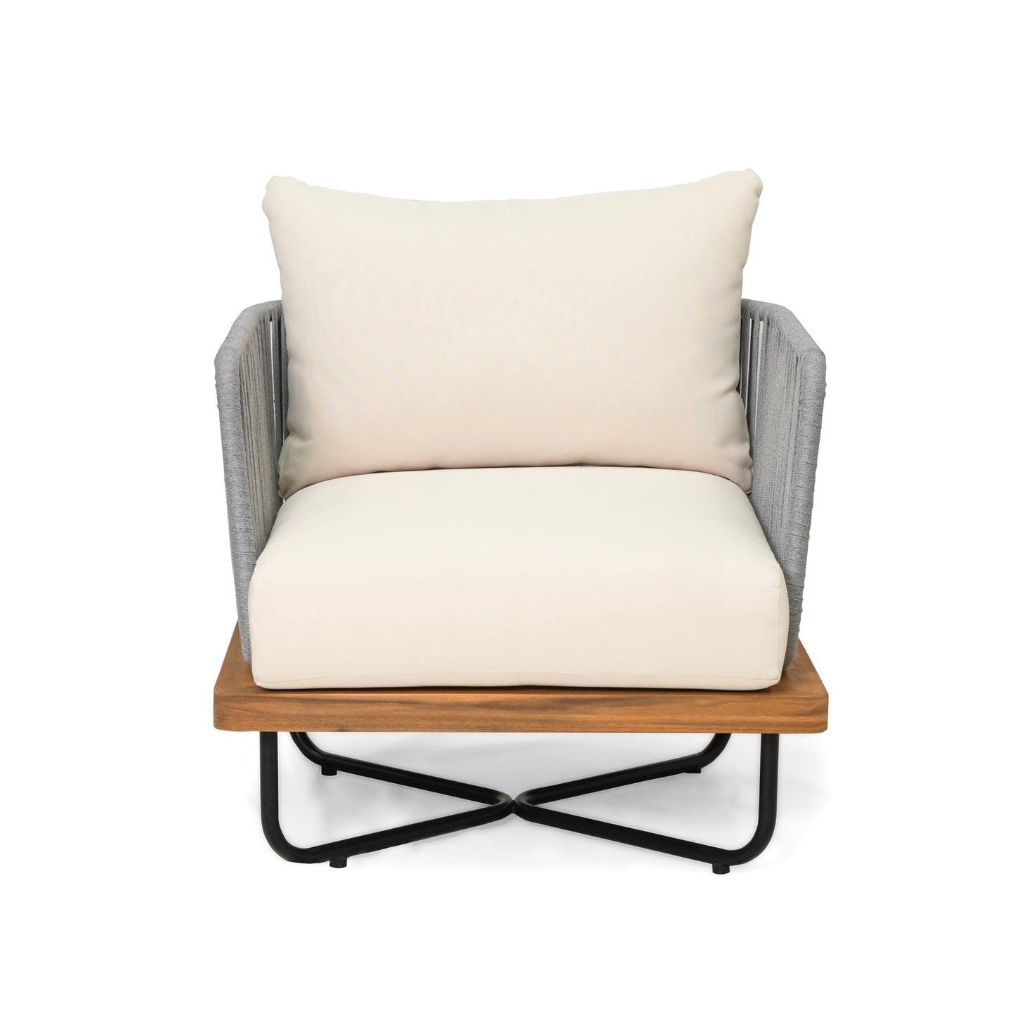 Lucca Outdoor Acacia Wood Patio Lounge Chair