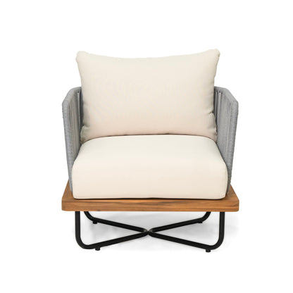 Lucca Outdoor Acacia Wood Patio Lounge Chair