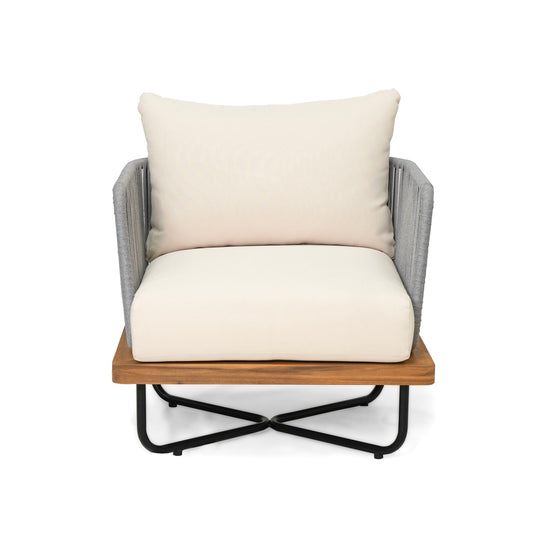 Lucca Outdoor Acacia Wood Patio Lounge Chair