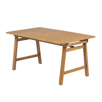 Versatile and Extendable Acacia Wood Table