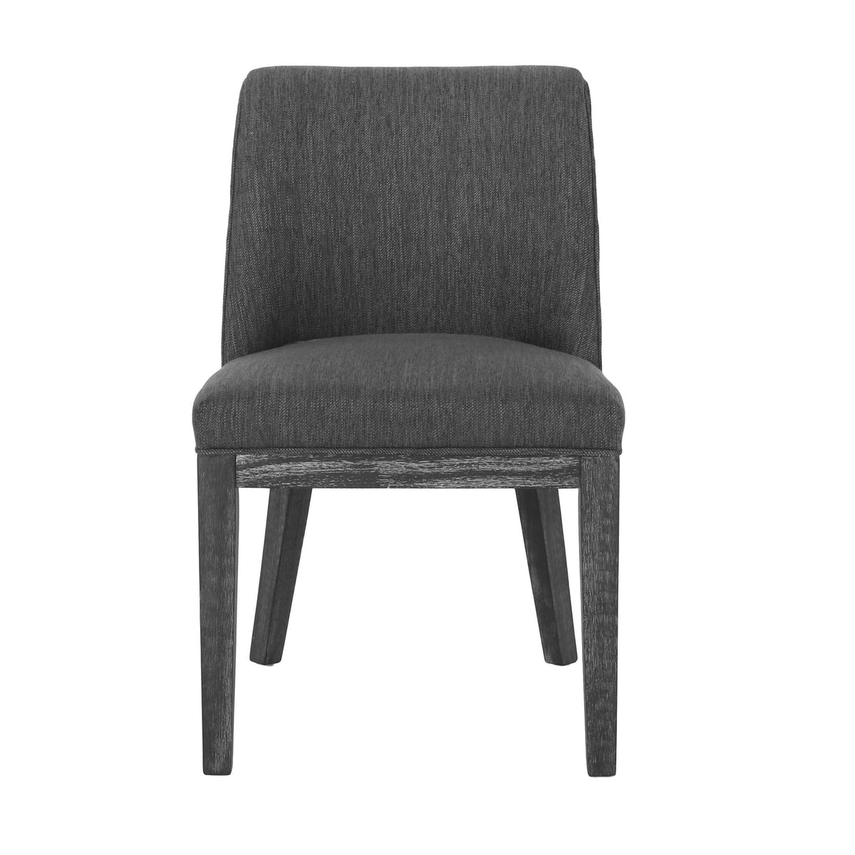 Modern dining chair set in dark gray fabric with a wooden frame, HouseOfZazla, set of 2 on Tampa Home & Garden Store