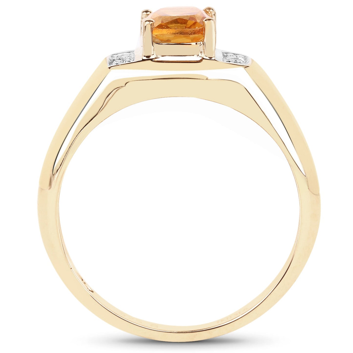 Ring, 14K yellow gold plated citrine and white topaz with sterling silver band by Bids.com on Tampa Home & Garden Store